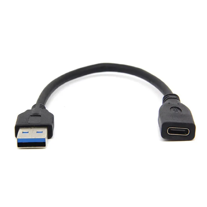 0.2m Type-C Female to USB 3.0 Male Data and Charge Extension Cable for Macbook Chromebook Pixel