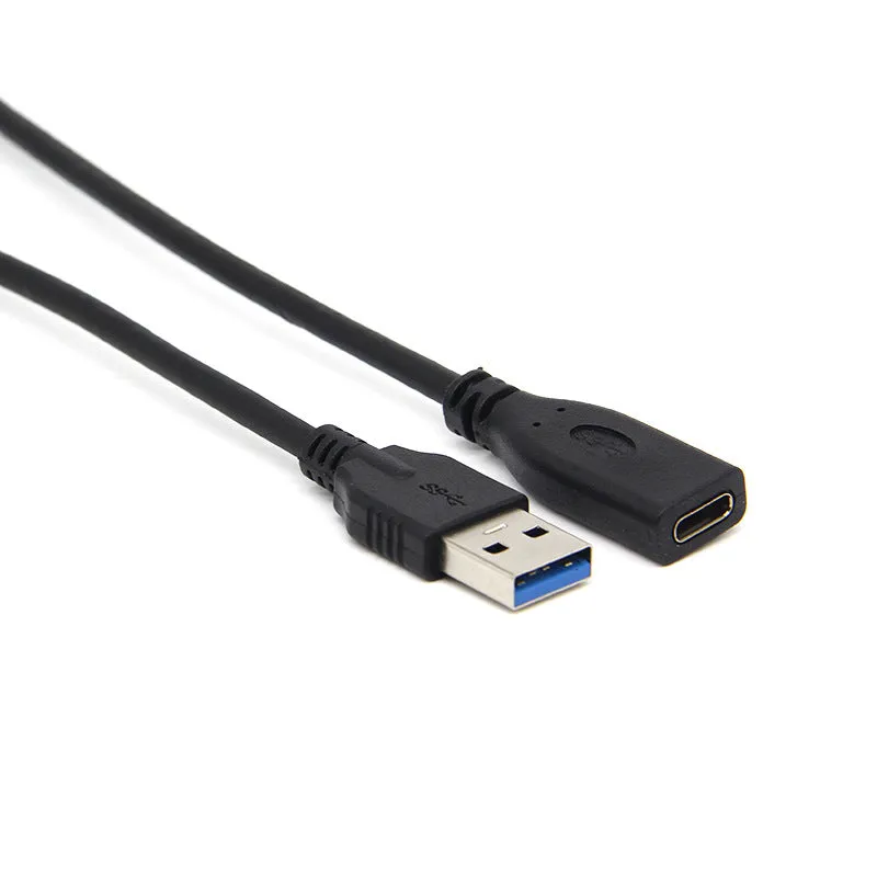 0.2m Type-C Female to USB 3.0 Male Data and Charge Extension Cable for Macbook Chromebook Pixel