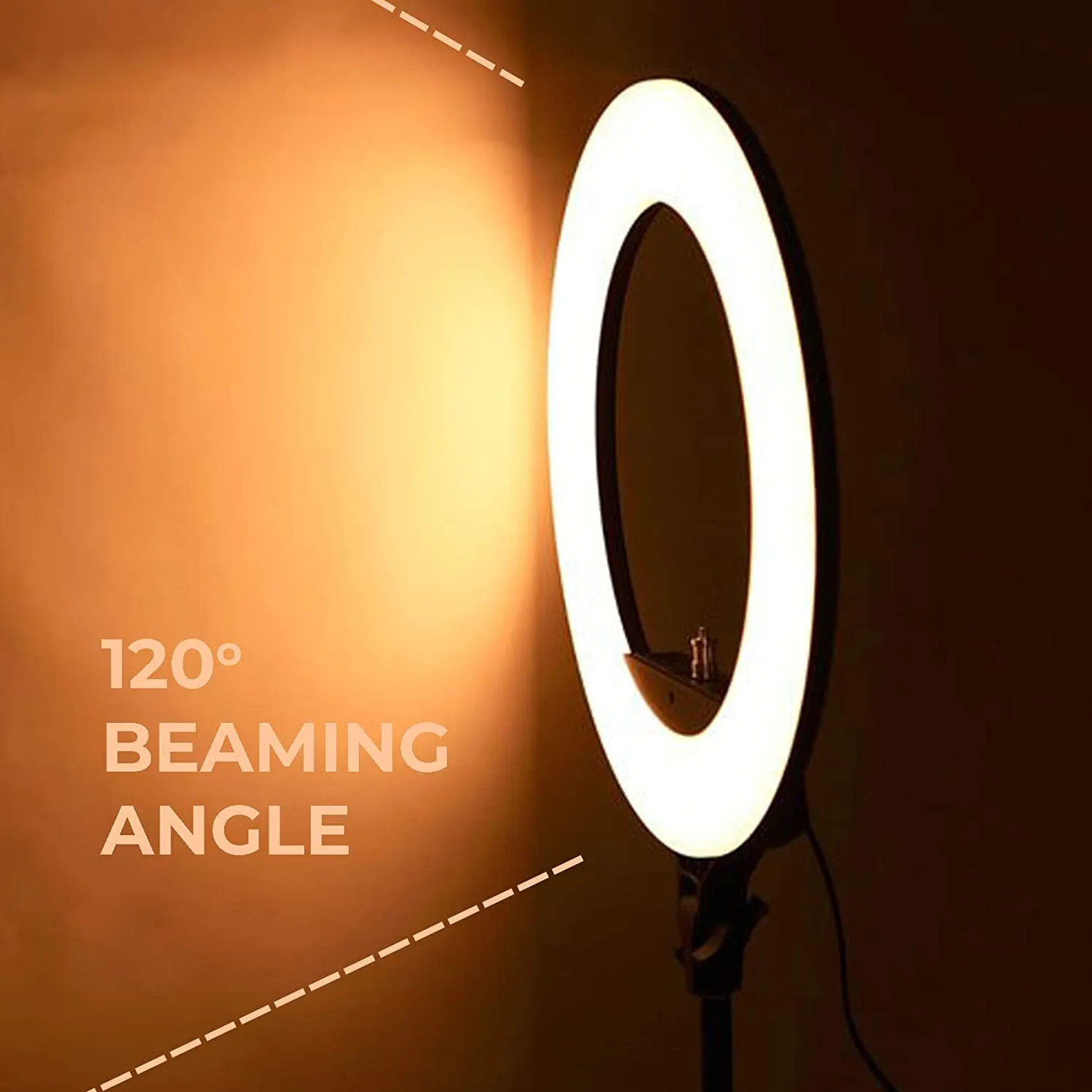 10 Inches Portable LED Ring Light with 3 Color Modes Dimmable Lighting | for YouTube, Photo-Shoot, Video Shoot, Live Stream, Makeup & Vlogging