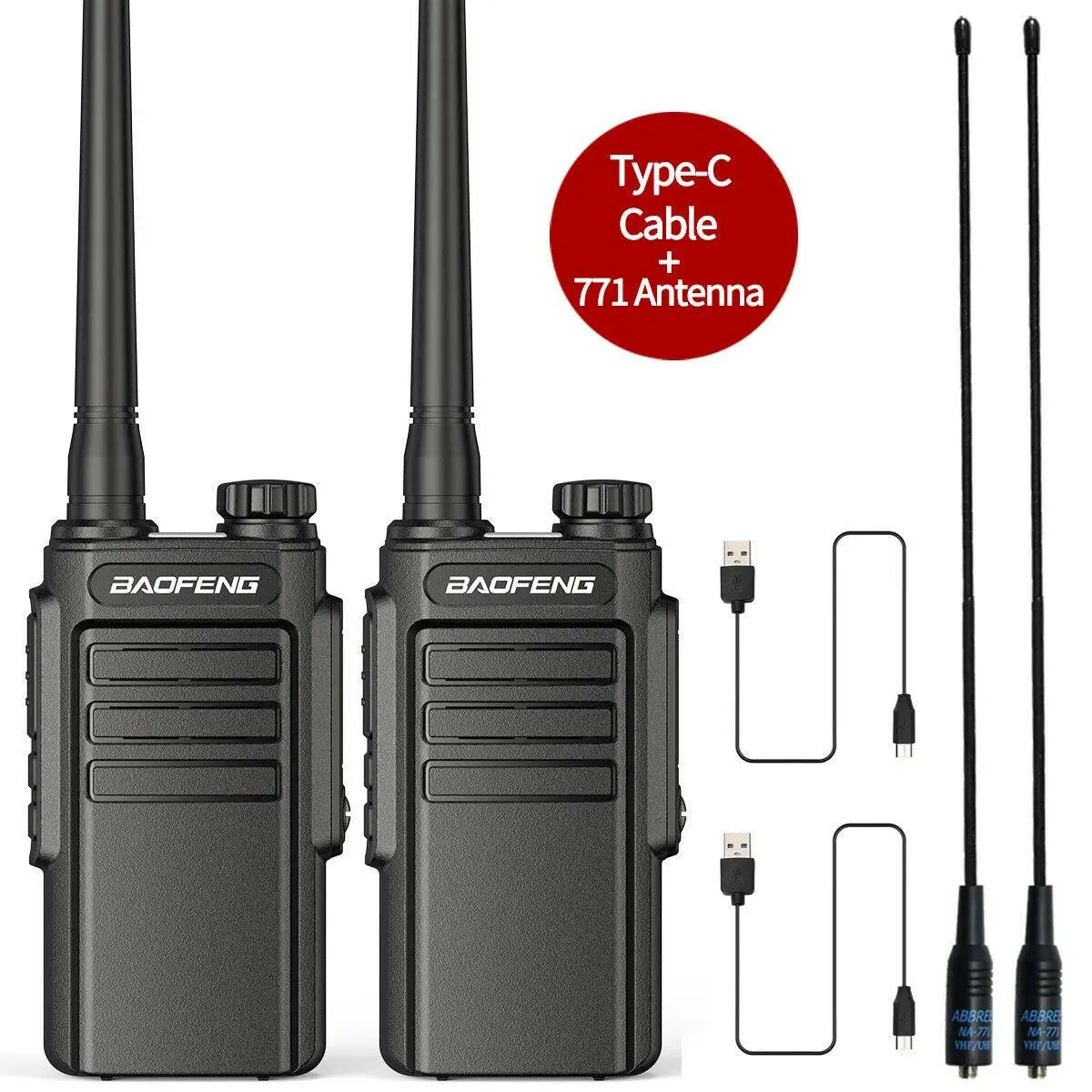 1/2Pcs Baofeng WP31 Waterproof Walkie Talkie Long Range Two-way Radio BF-888S UHF 400-470MHz 16CH VOX with Type-C Charging Cable