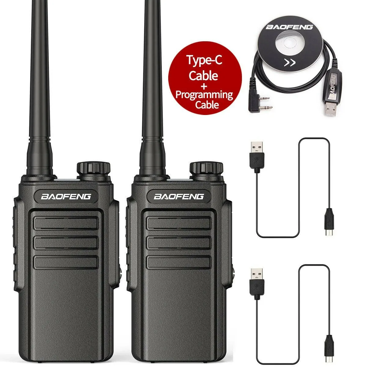 1/2Pcs Baofeng WP31 Waterproof Walkie Talkie Long Range Two-way Radio BF-888S UHF 400-470MHz 16CH VOX with Type-C Charging Cable