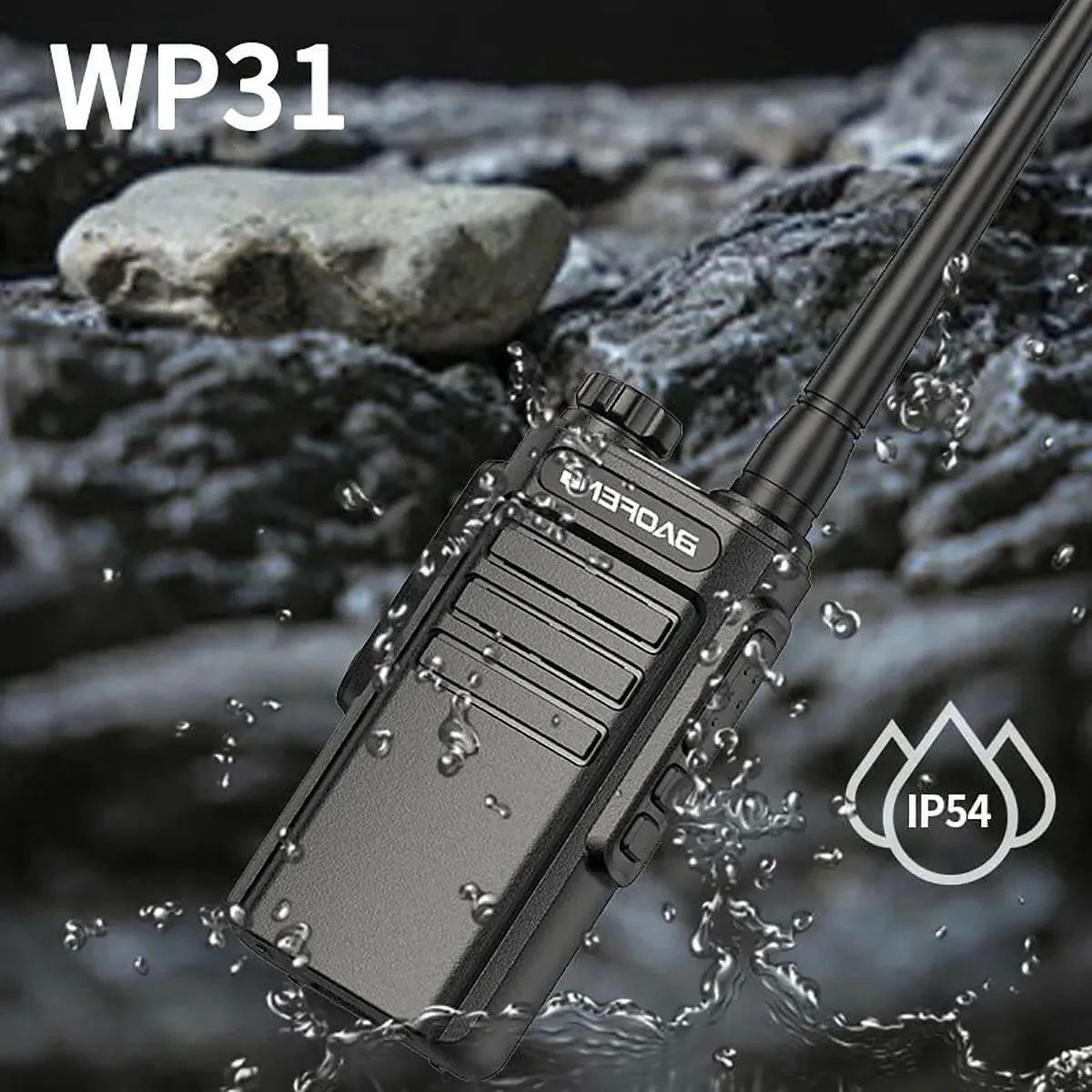 1/2Pcs Baofeng WP31 Waterproof Walkie Talkie Long Range Two-way Radio BF-888S UHF 400-470MHz 16CH VOX with Type-C Charging Cable