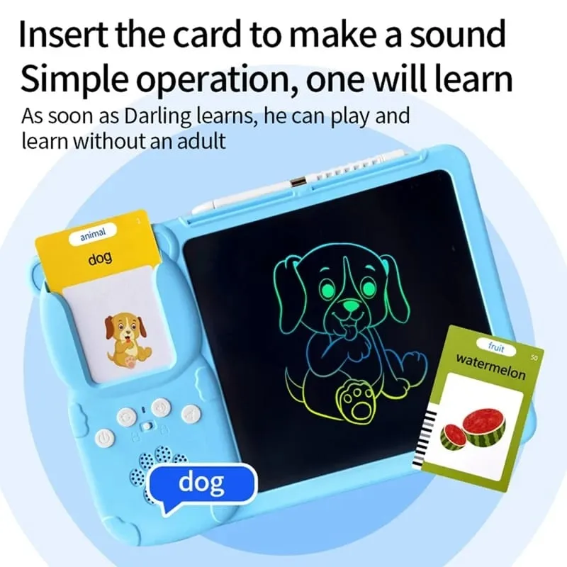 2 in 1  talking flashcards with an LCD writing pad.