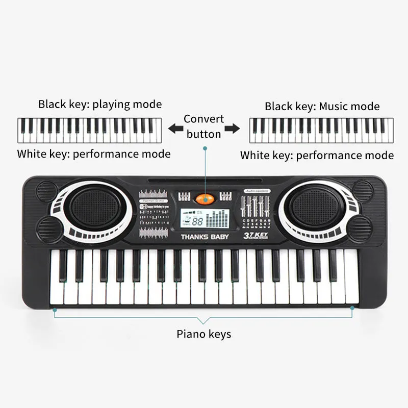 37 Keys Digital Electronic Piano Keyboard Kids Music Toy