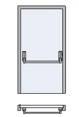 40TC3276 BRITON 378.R.SE Push Bar Panic Exit Latch, Silver