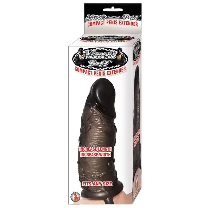 5.7-inch Stretchy Black Penis Extender with Cock Ring