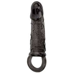 5.7-inch Stretchy Black Penis Extender with Cock Ring