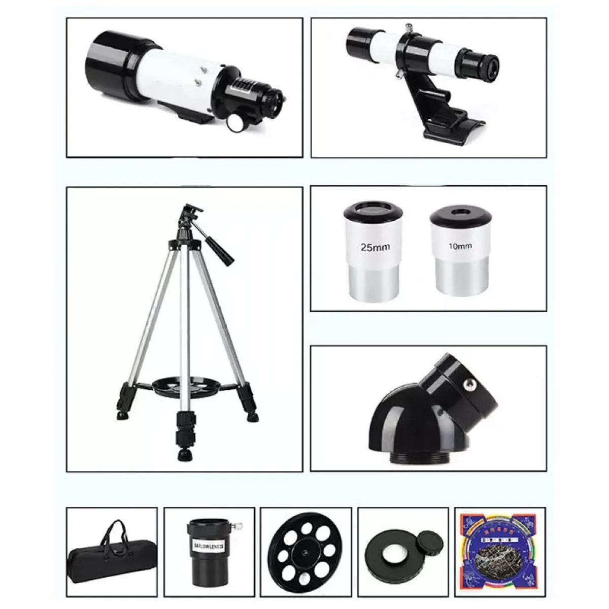 70mm aperture 400mm focal length astronomical telescope-travel telescope with carrying bag, adjustable tripod, mobile phone holder and wireless remote control