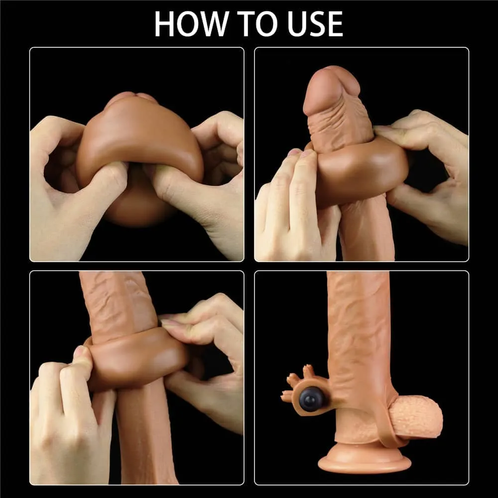 7.5" Dildo Extender with Bullet Vibrator