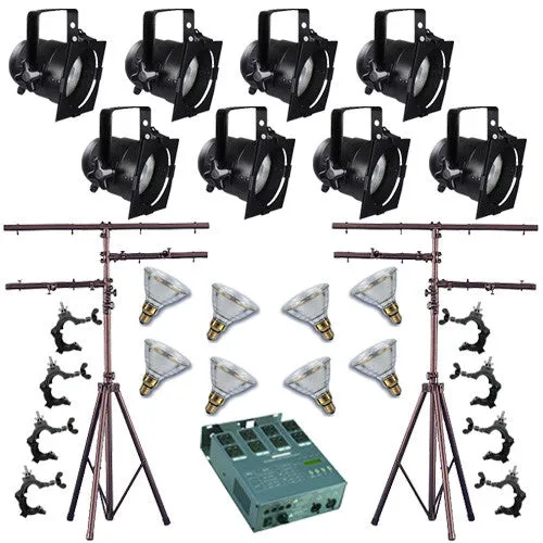 8 Short PAR38 90w PAR38 Spot Dimmer O-Clamp 12ft Stand