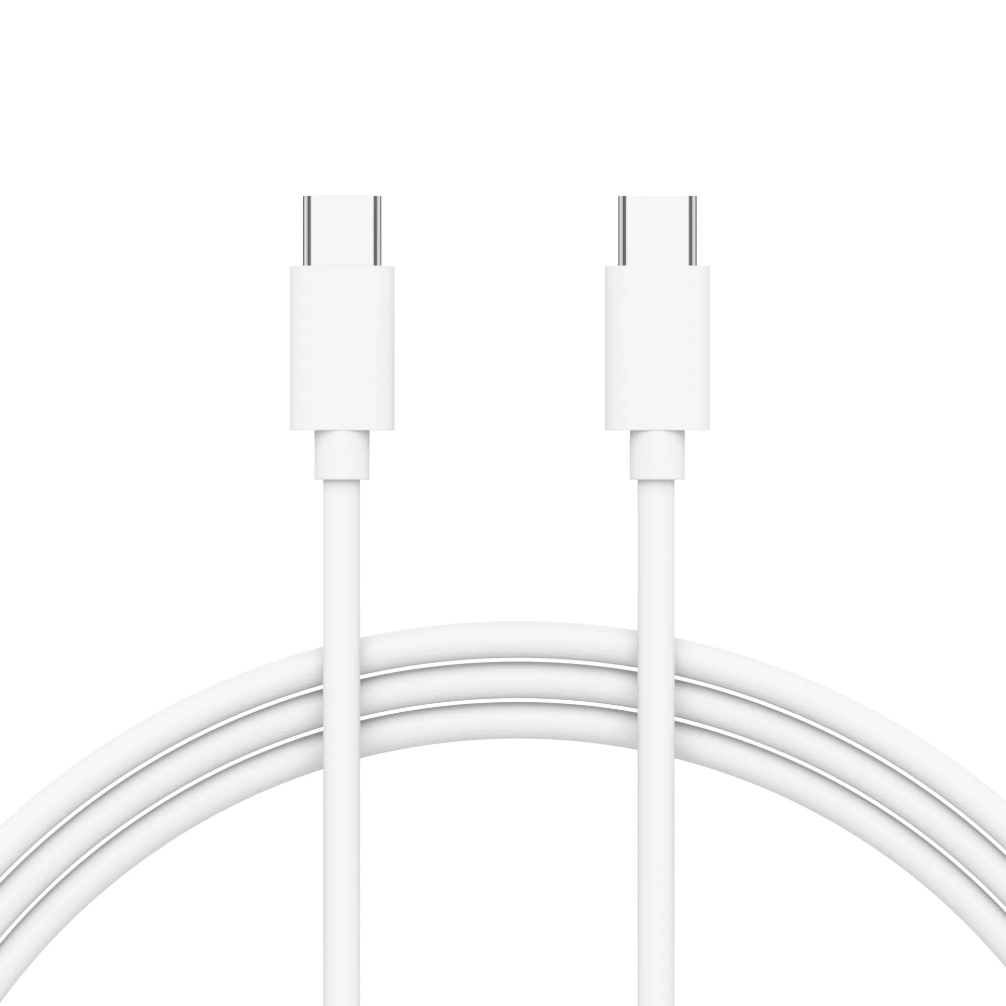 8ft USB-C to USB-C PVC Cable - White