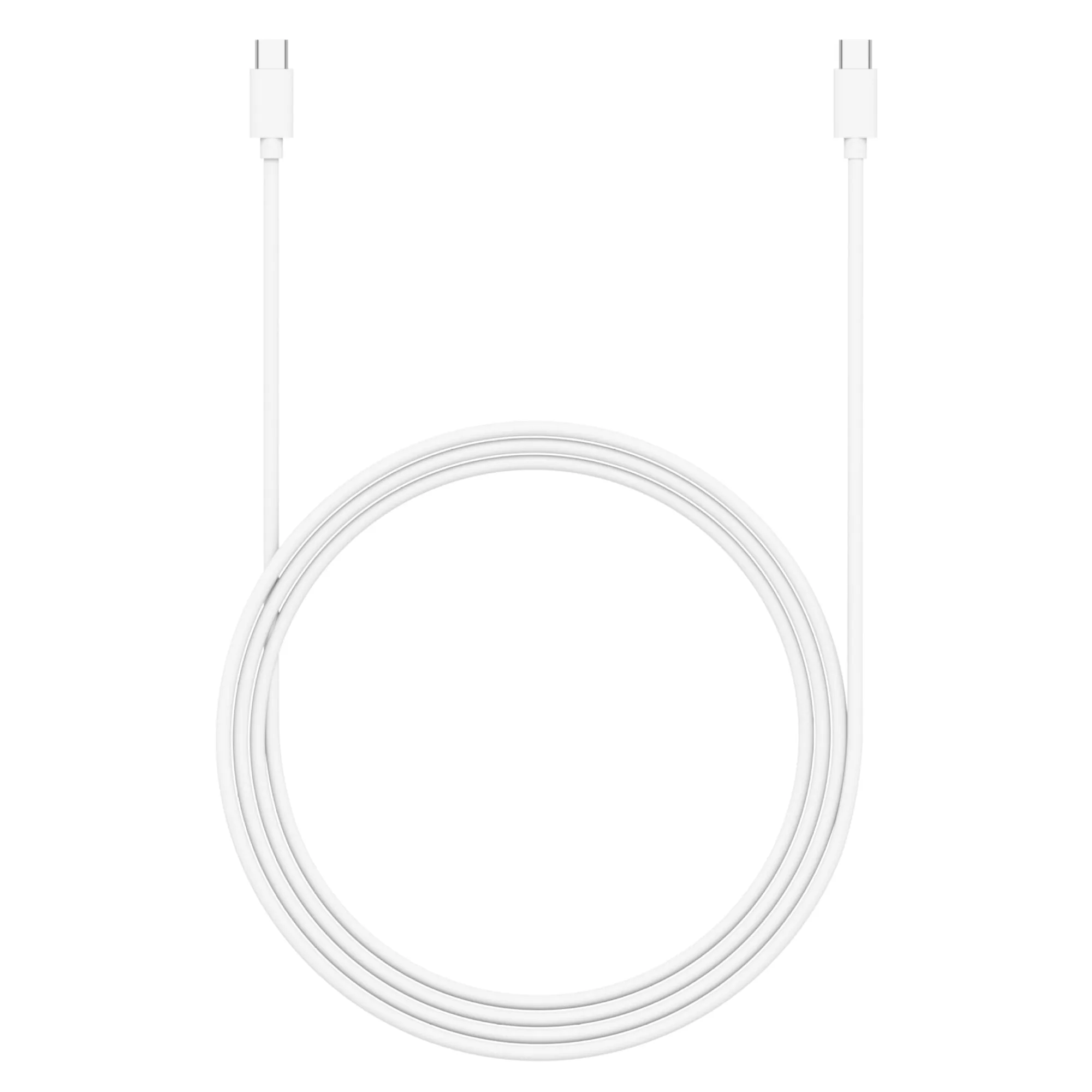 8ft USB-C to USB-C PVC Cable - White