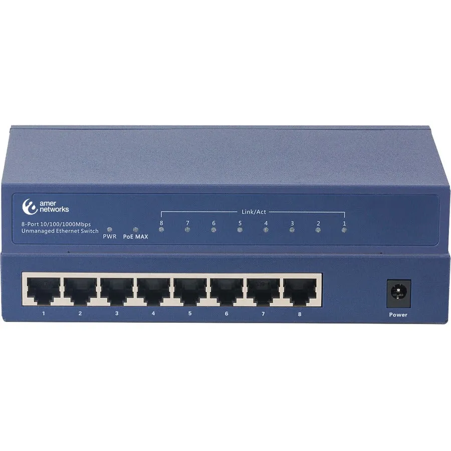 8Port Gig Poe Af/At Switch,802.3Af/At 96W Fanless Metal Case