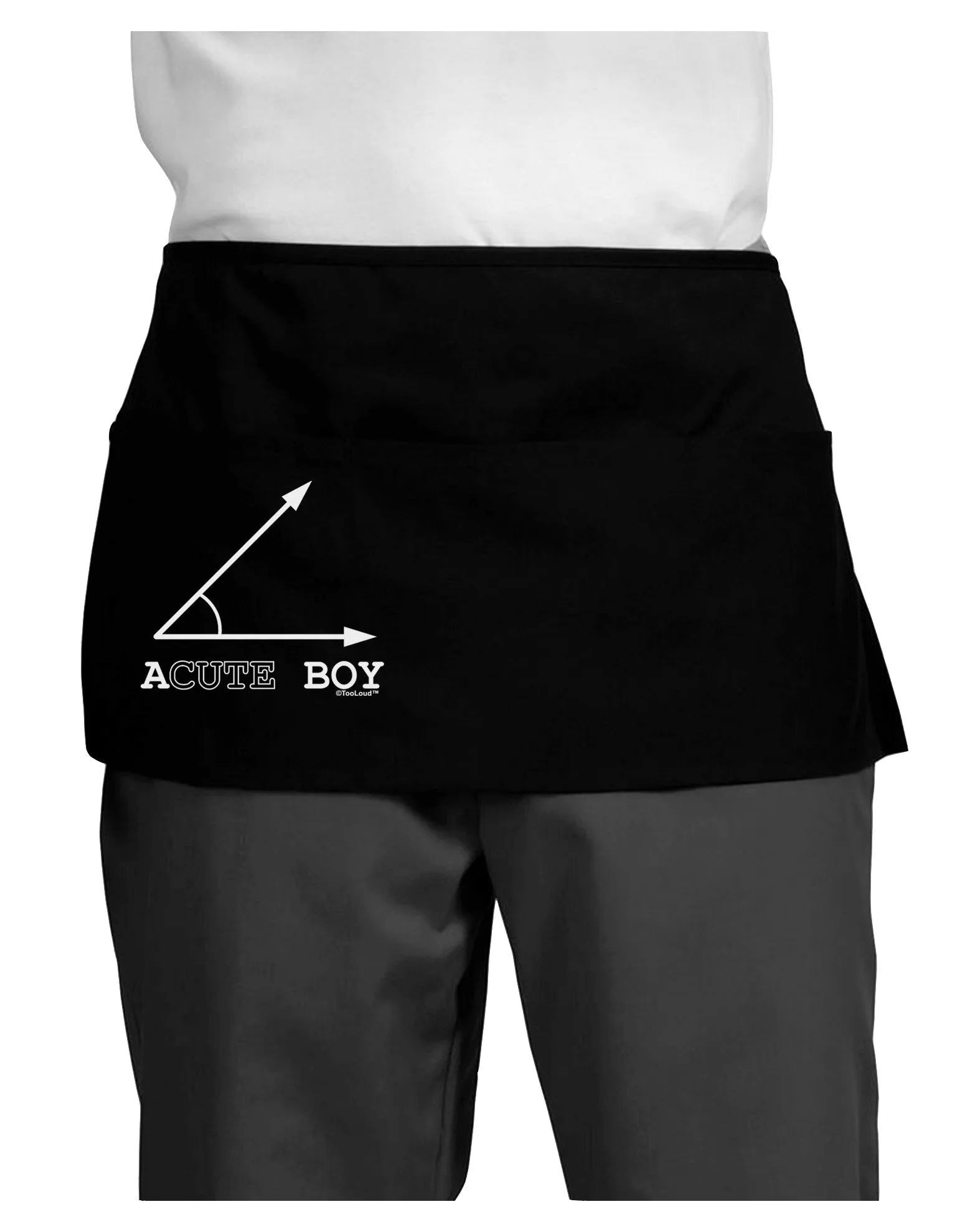 Acute Boy Dark Adult Mini Waist Apron, Server Apron