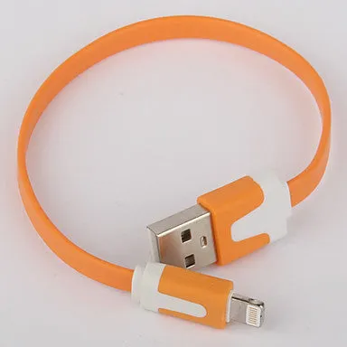 Apple 8 Pin Colorful Charge and Data Flat Cable for iPhone 6 iPhone 6 Plus iPhone 5,iPod (22cm-Length)