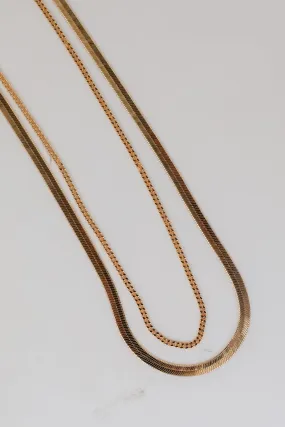 Ariana Gold Layered Snake Chain Necklace