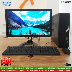 Asus i5 Desktop Computer Setups (Used Very Clean)