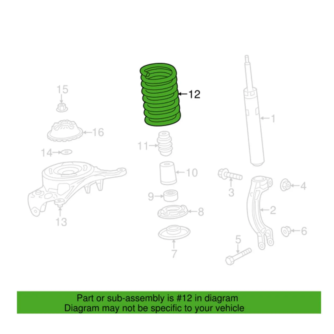 Audi Coil Spring – Front 8K0411105EF