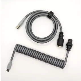 Ausmodshop Coiled Keyboard Cable - Carbon