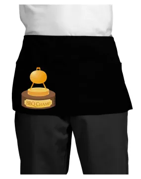 BBQ Champ - Golden Grill Trophy Dark Adult Mini Waist Apron, Server Apron by TooLoud