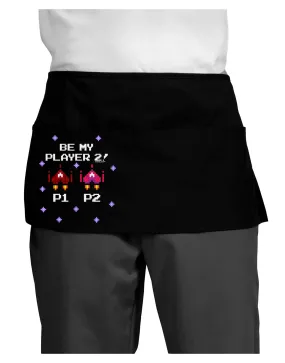 Be My Player 2 Dark Adult Mini Waist Apron, Server Apron