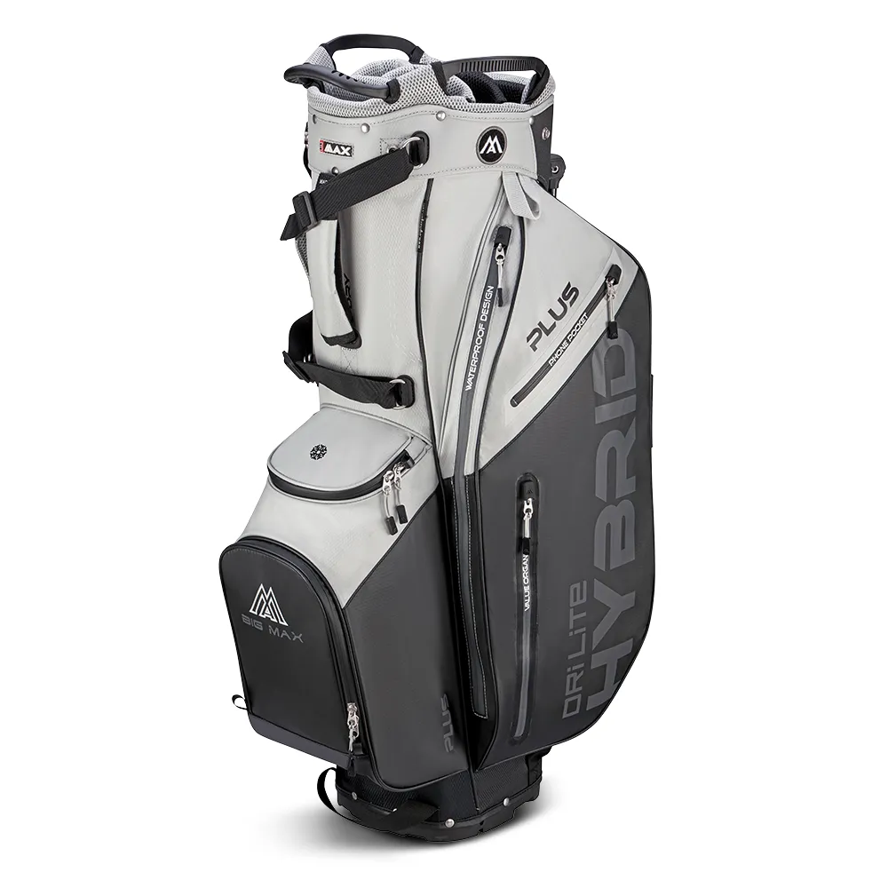 Big Max Dri Lite Hybrid Plus Golf Stand Bag 2024 - Grey Black