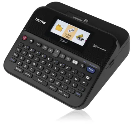 Brother P-Touch Desktop Label Maker, Versatile PC-connectable Labeler, QWERTY Keyboard, Thermal Transfer - PT-D600VP