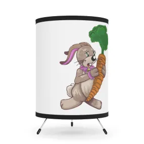 Bunny with Carrot Tripod Lamp with High-Res Printed Shade, US/CA plug