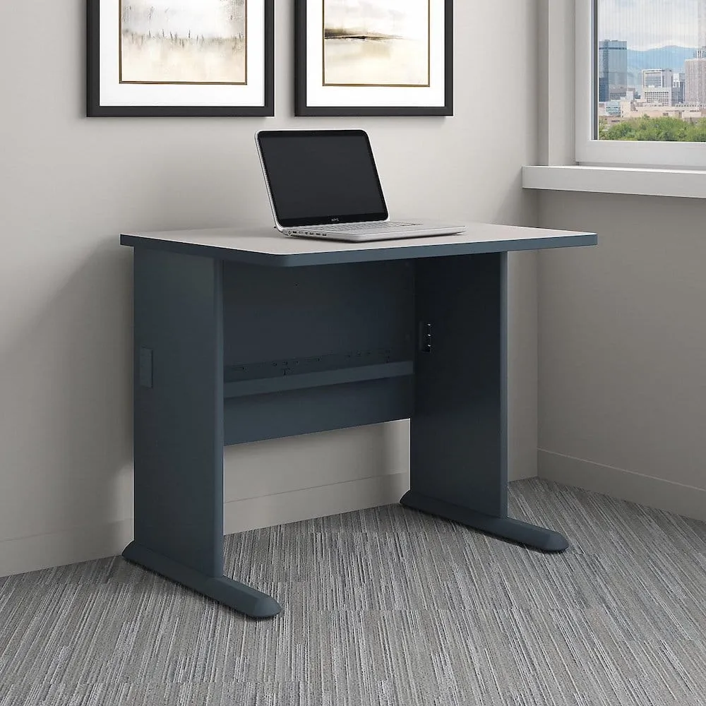 Bush Business Furniture 36W Desk WC8436A Slate White