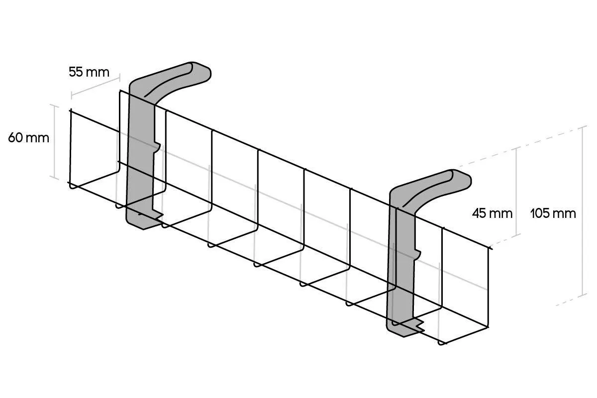 Cable Management Basket Single Metal Tray