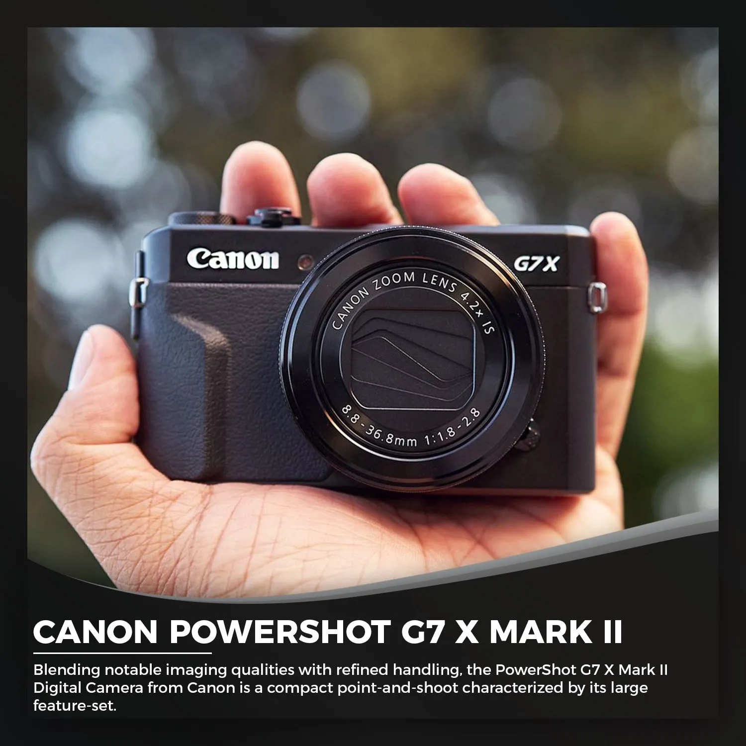 Canon PowerShot G7 X Mark II Digital Camera (Intl Model) with (2)128GB SD Cards