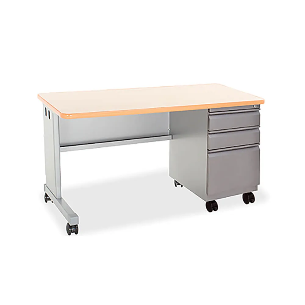 Cascade Teacher Desk – Single Pedestal