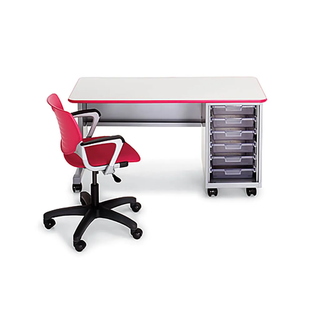 Cascade Teacher Desk – Single Pedestal