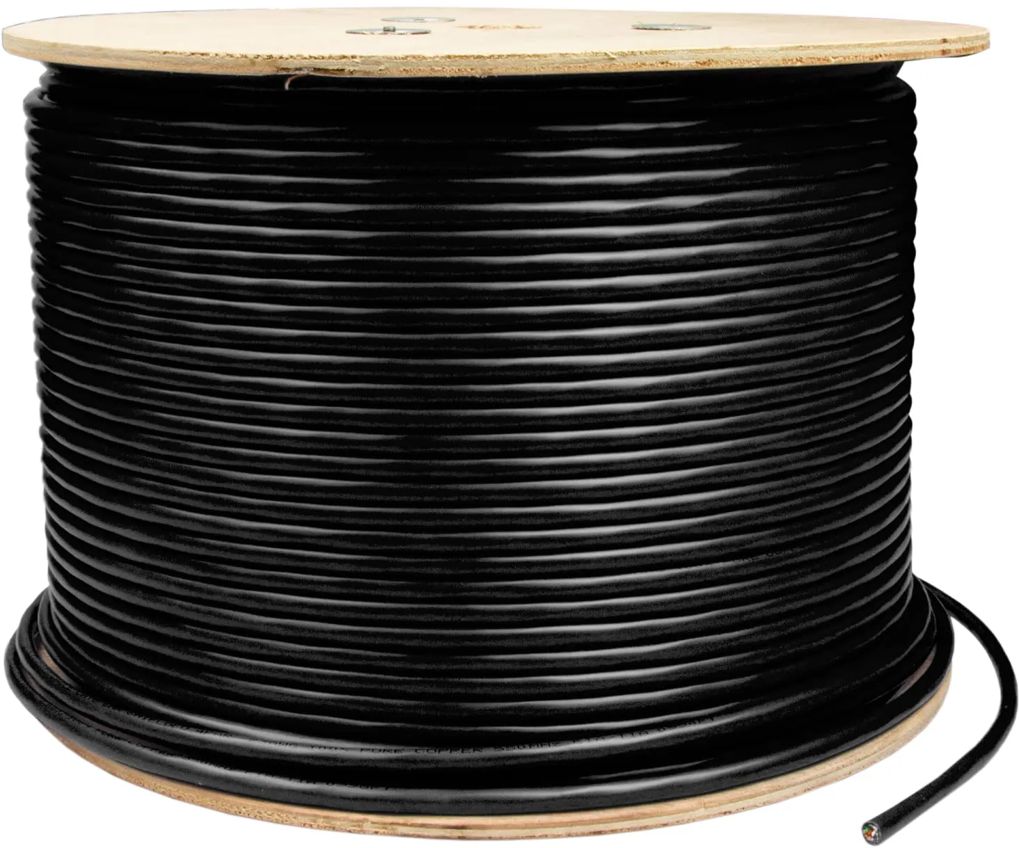 CAT6A UTP 23AWG Cable 1000' Black (CAT6AU-1000BK)