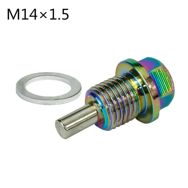 CNSPEED M12 M14 M16 M20*1.5 / 1.25 Neo Chrome Aluminum Magnetic Oil Drain Bolt Oil Sump drain plug nut Oil Drain Plug Magnetic