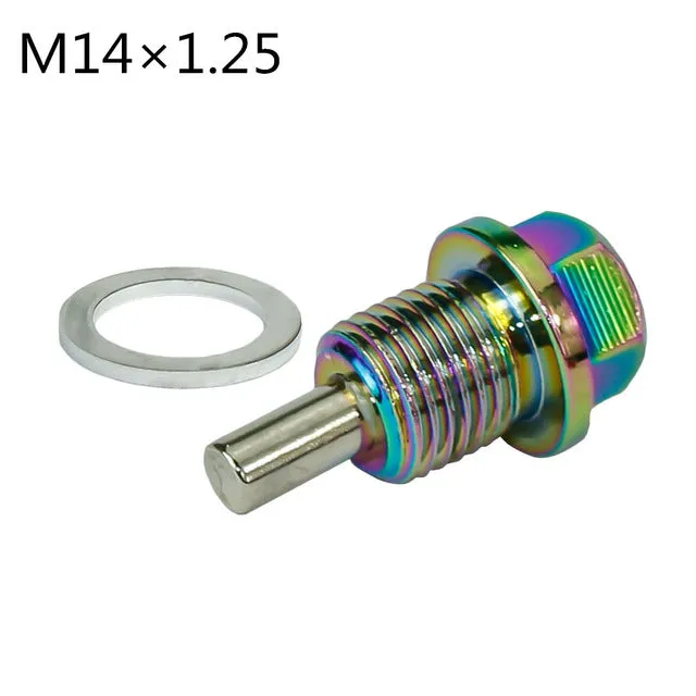 CNSPEED M12 M14 M16 M20*1.5 / 1.25 Neo Chrome Aluminum Magnetic Oil Drain Bolt Oil Sump drain plug nut Oil Drain Plug Magnetic