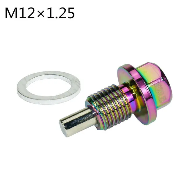 CNSPEED M12 M14 M16 M20*1.5 / 1.25 Neo Chrome Aluminum Magnetic Oil Drain Bolt Oil Sump drain plug nut Oil Drain Plug Magnetic