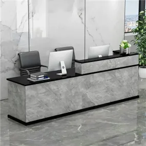 Corner Straight Reception Desk with Keyboard Tray and Drawers for Offices and Hotel Lobbies JDT-712