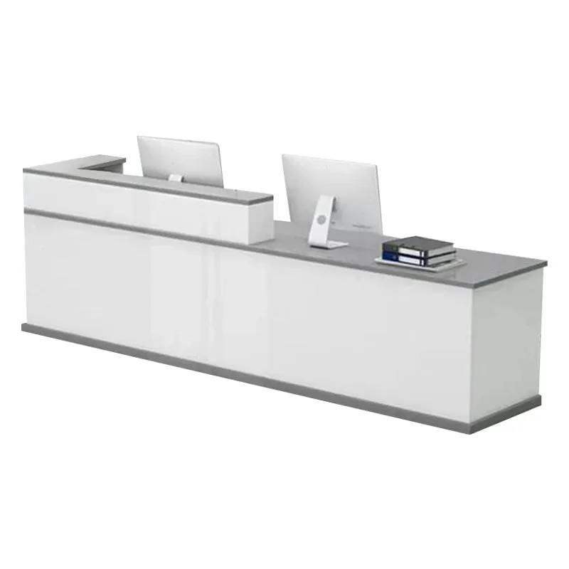 Corner Straight Reception Desk with Keyboard Tray and Drawers for Offices and Hotel Lobbies JDT-712