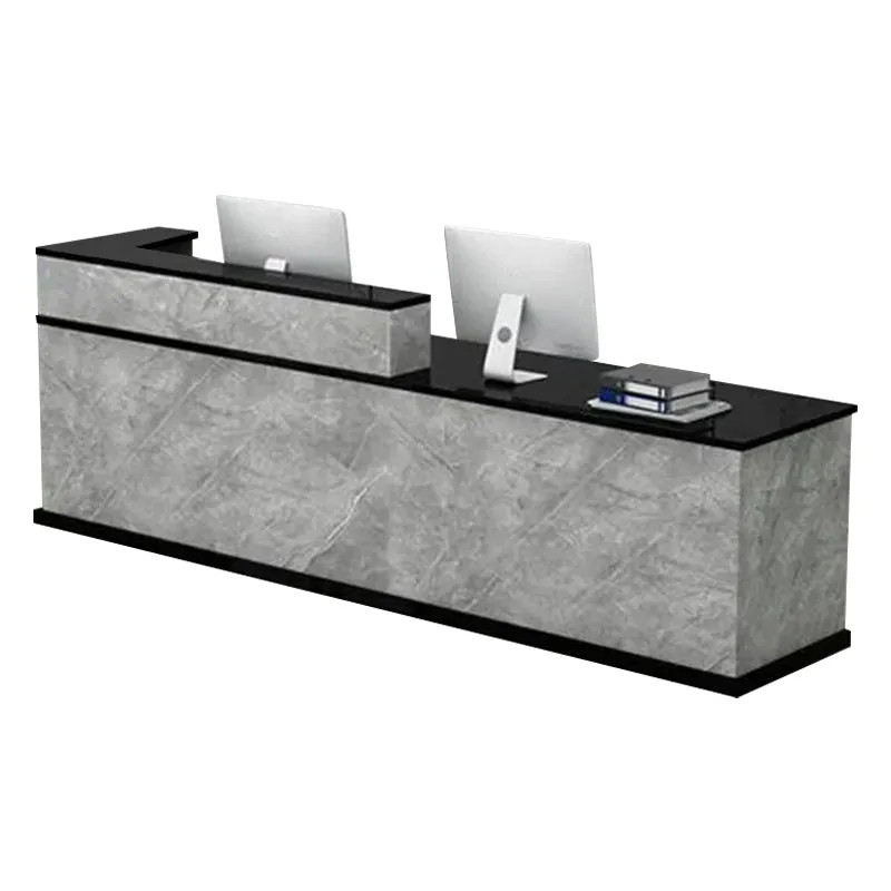 Corner Straight Reception Desk with Keyboard Tray and Drawers for Offices and Hotel Lobbies JDT-712