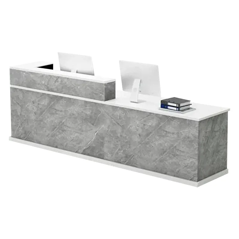 Corner Straight Reception Desk with Keyboard Tray and Drawers for Offices and Hotel Lobbies JDT-712