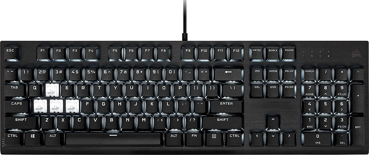 Corsair Keycap PBT Double-Shot PRO Keycap Mod Kit – Double-Shot PBT Keycaps – Standard Bottom Row – Textured Surface - (Onyx Black)