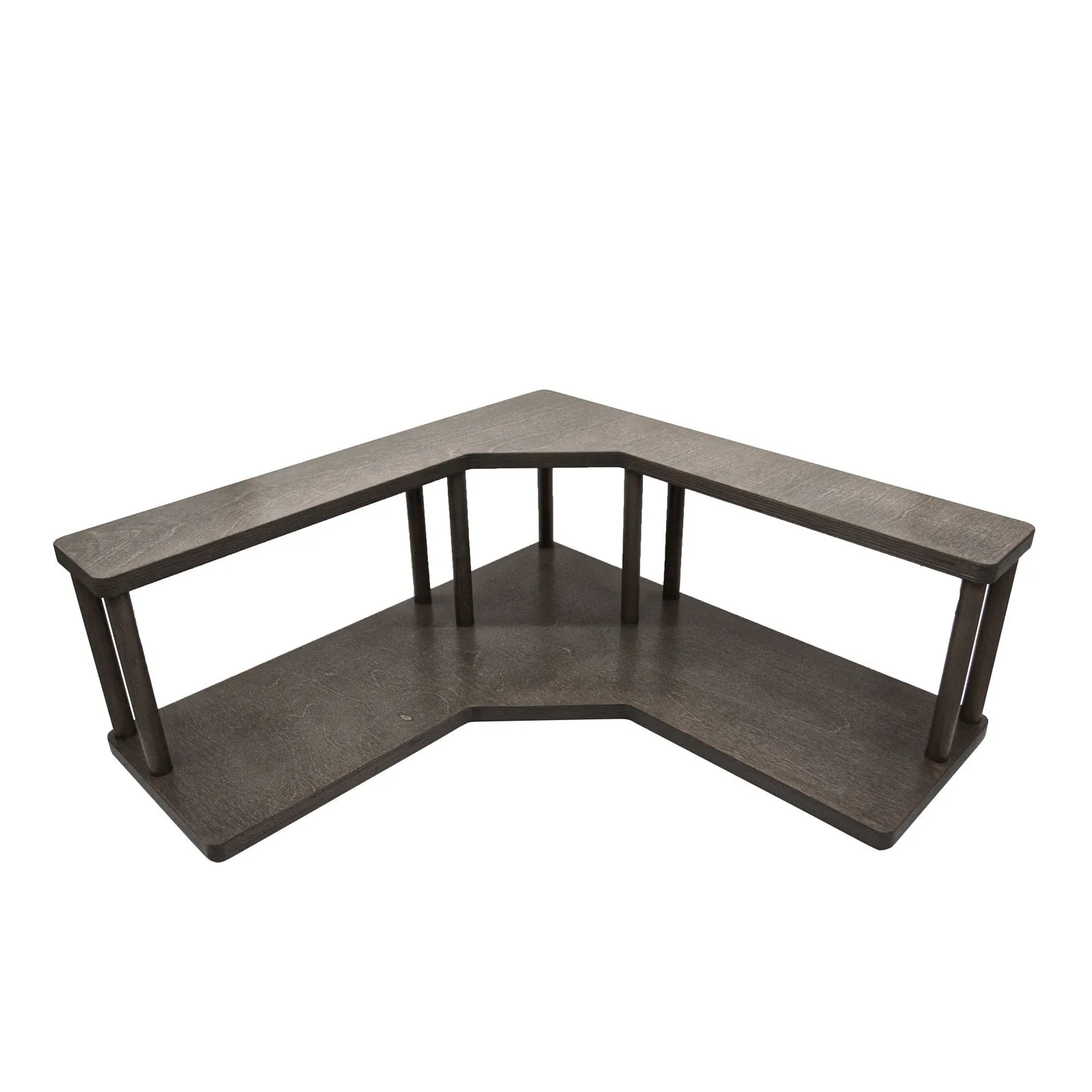 Counter Caddies™ - Earl Grey Stained Corner Shelf - 8.75 Inch