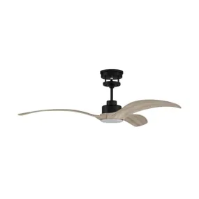 Craftmade 60" Mesmerize in Flat Black w/ Driftwood Blades Ceiling Fan - MES60FB3