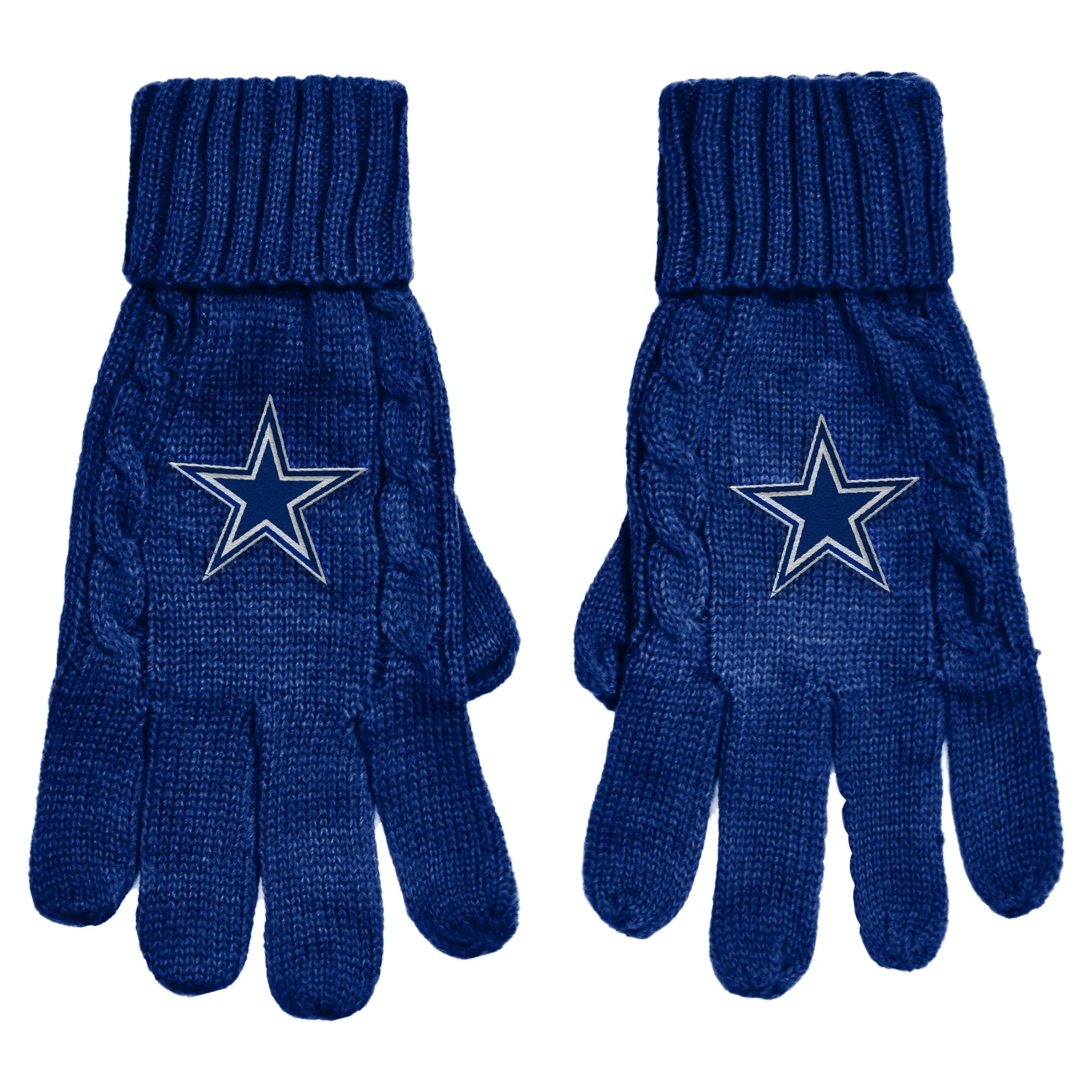 Dallas Cowboys Womens NFL Cable Knit Gloves