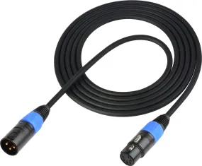 DMX Lighting Control Cable 5-Pin Female to 3-Pin M Blue 3FT