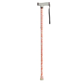 Drive Medical rtl10304of Folding Cane with Glow Gel Grip Handle, Floral