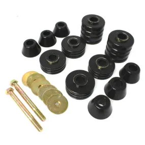 Energy Suspension Hyper-Flex Body Mount Bushing - Black / Cadmium - GM Fullsize Truck 1973-80 3-4103G