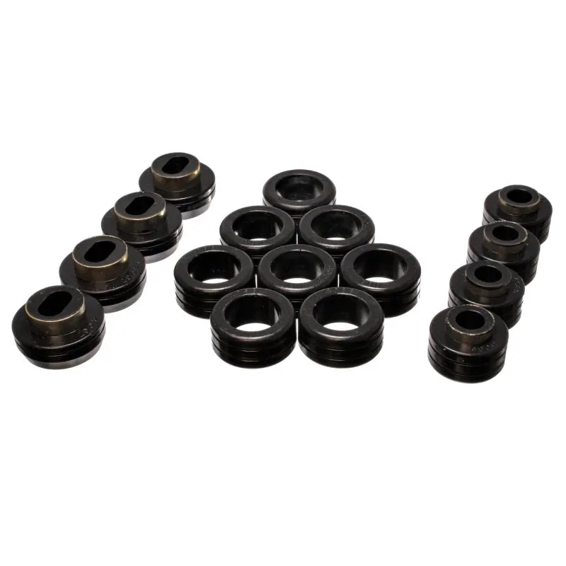 Energy Suspension Hyper-Flex Body Mount Bushing - Black / Cadmium - GM / Isuzu Compact SUV / Truck 1983-2003