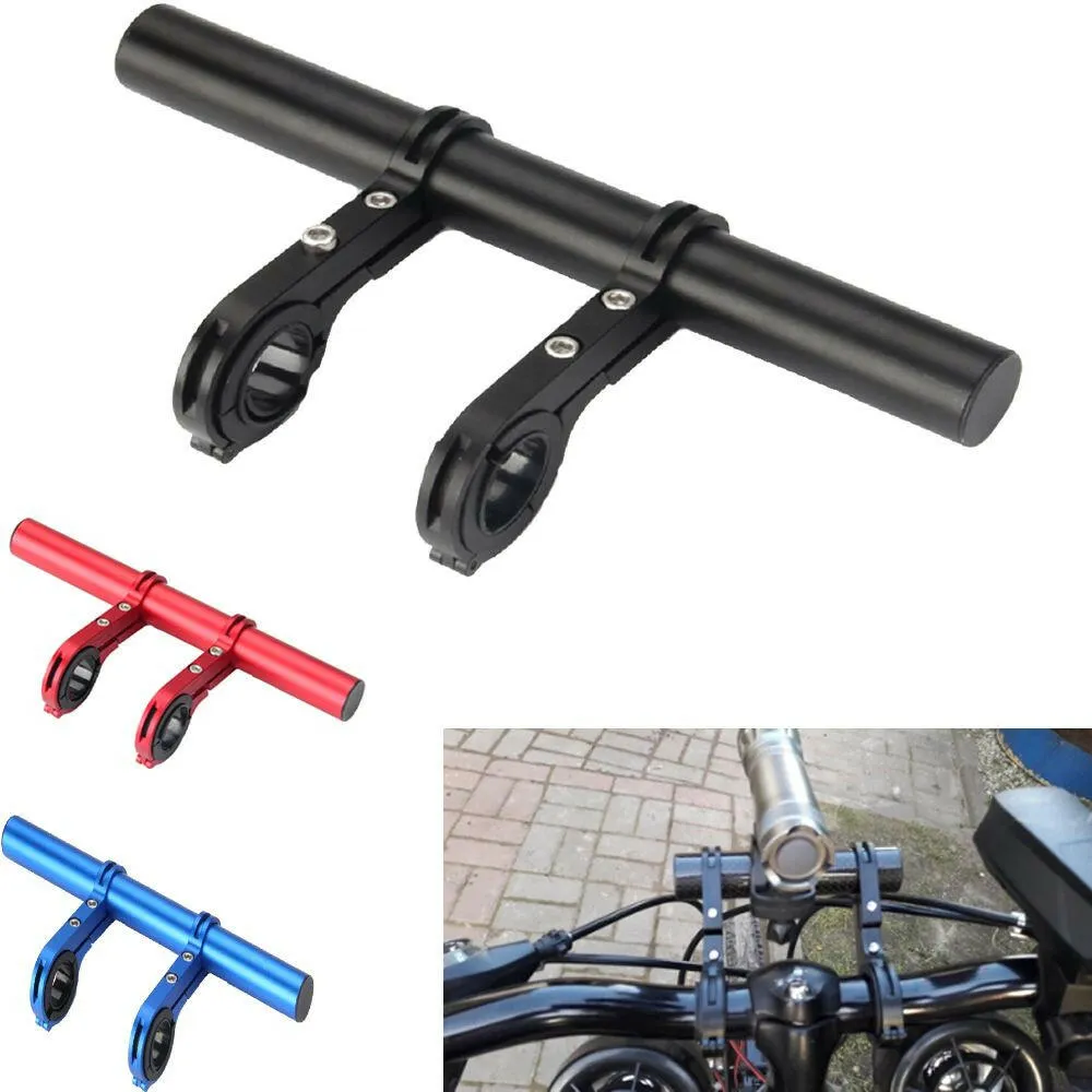 ESLNF 10cm 20cm Aluminum Alloy/Carbon Tube Bicycle Handlebar Extender Mount MTB Bike Cycling Headlight Bracket Flashlight Holder